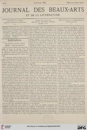 Nr. 1 (15 Janvier 1882)