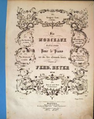 6 morceaux élégants pour le piano sur des airs allemands favoris : op. 80, 3. Ach, wenn du wärst mein eigen