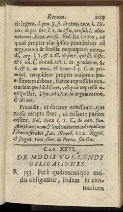Cap. XXVI. De Modis Tollendi Obligationes.