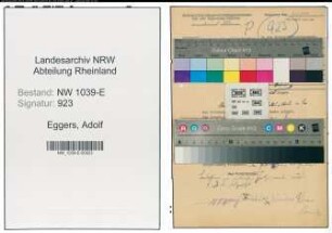Entnazifizierung Adolf Eggers , geb. 00.00.0000 (Sparkasseninspektor)