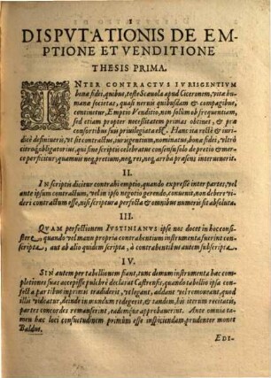 De emptione et venditione disputatio iuridica