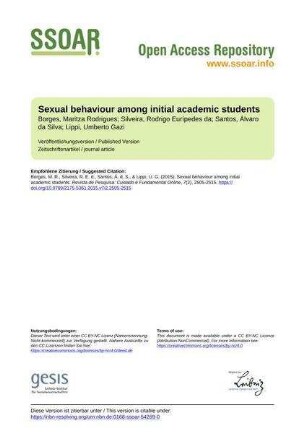 Sexual behaviour among initial academic students