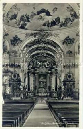 Innenansicht der Klosterkirche in St. Gallen