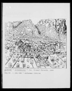 Ortsansicht von Altdorf aus der Schweizer Chronik von Johannes Stumpf