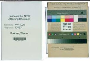 Entnazifizierung Werner Doerner , geb. 09.02.1908 (Schlosser)