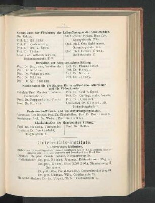 Universitäts-Institute.