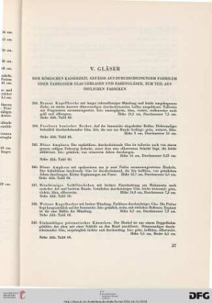 V Gläser (Nr. 243-283)
