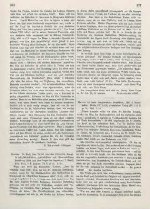 373-374 [Rezension] Hoeber, Karl, Der Papst und die römische Frage