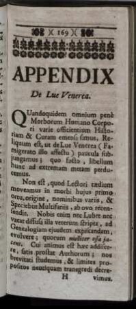 Appendix De Lue Venerea.