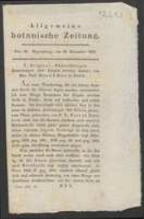 Sitzungsbericht [in Flora, Bd.19, Nr.48, S.757-768]