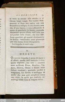 II. Oreste.