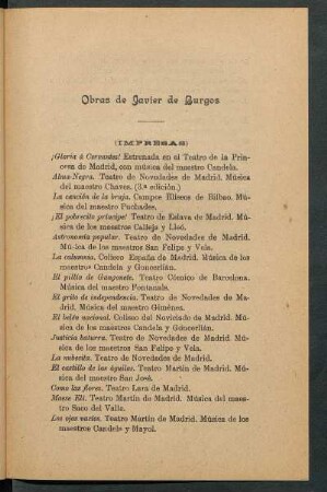 Obras de Javier de Burgos
