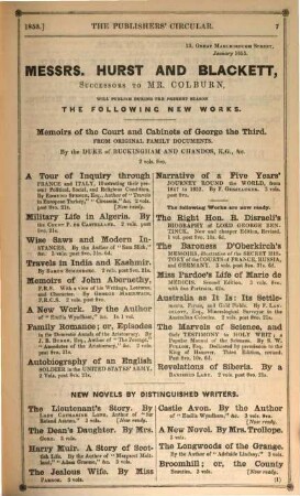 Publishers' circular and booksellers' record. 1853