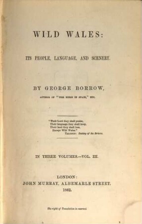 Wild Wales : its people, language and scenery ; in three volumes, 3