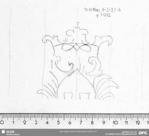 W-Dl-577 Schild (gekrönt, zwischen Zweigen) + "MM"