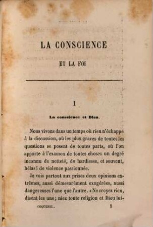 La Conscience et la Foi