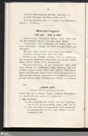 [Hinweise auf Aufsätze im] "Glück auf"