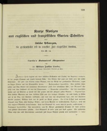 Kurze Notizen aus englischen und französischen Garten-Schriften
