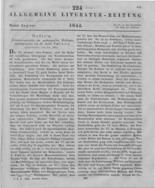 Vogel, J.: Erläuterungstafeln zur pathologischen Histologie. Leipzig: Voss 1844 (Beschluss von Nr. 223)