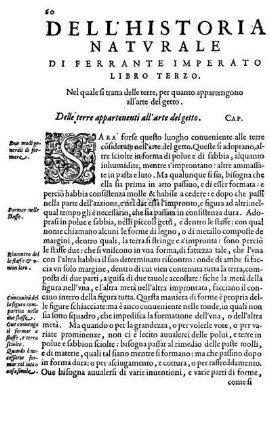 Libro Terzo. Nel quale si tratta delle terre, per quanto appartengono dell' arte del getto