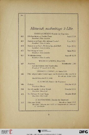 Mittwoch, nachmittags 3 Uhr (Nr. 492-762)