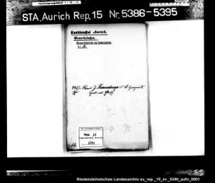 Hausiererkonzessionen für Einwohner aus dem Amt Weener: Reemt J. Kromminga aus Sankt Georgiwold, Fleisch