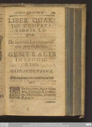 Liber Quartus Comparationis Logicae.