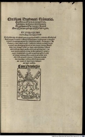 Christiani Druthmari Gra[m]matici Expositio in Matheu[m] euangelistam : Familiaris luculenta: [et] lectu iucunda
