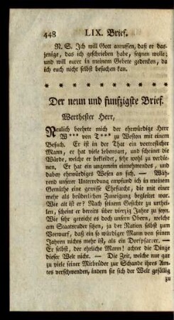 Der neun und funfzigste Brief