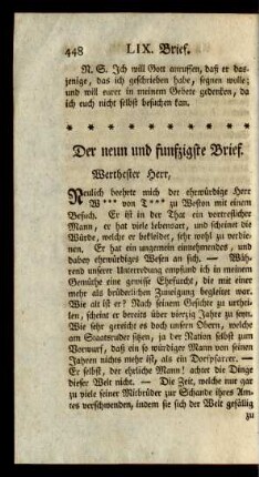 Der neun und funfzigste Brief