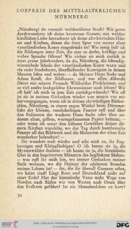 Lobpreis des mittelalterlichen Nürnberg