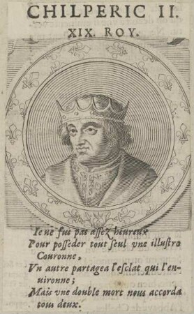 Bildnis des Chilperic II., König des Fränkischen Reiches