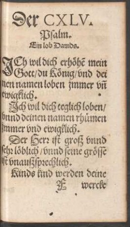 Der CXLV. Psalm.