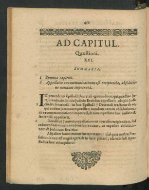 Ad Capitul. Quaestioni. XXI.