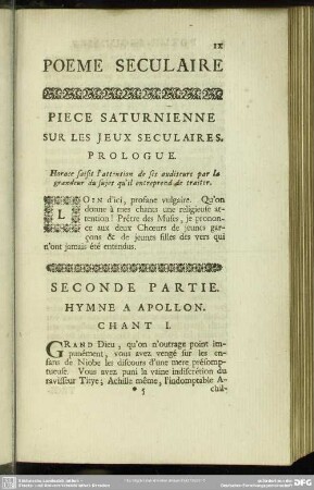 Poeme Seculaire