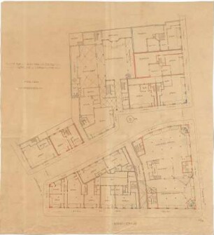 Fischer, Theodor; Stuttgart; Bebauungsplan Legionskaserne - Grundriss EG