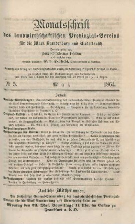 No 5. Mai. 1864.