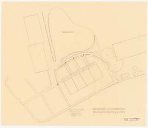 Siedlung Duisdorf, Bonn Grünplanung: Entwurfsplan 1:200, neue Wegeführung