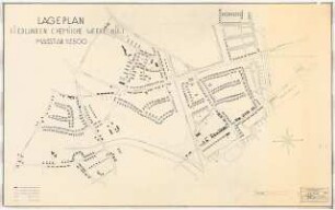 Grünflächen an der Siedlung der Chemischen Werke Hüls (CWH), Marl: Lageplan 1:2500