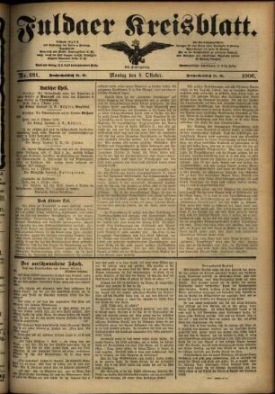 Ausgabe vom Montag, den 08. Oktober 1906.