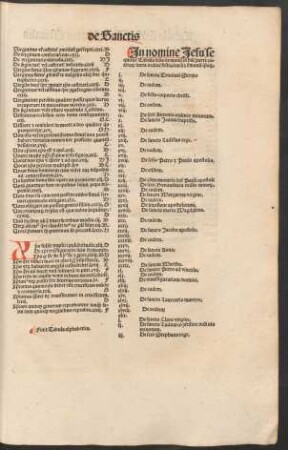 In nomine Iesu sequitur Tabula secunda sermonum in hac parte contentorum iuxta ordinem festivitatum et sermonum ipsorum.