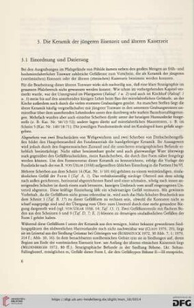 3. Die Keramik der jüngeren Eisenzeit und älteren Kaiserzeit