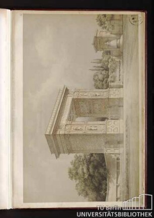 112. Perspectivische Ansicht des Triumphbogens bei Sanssouci