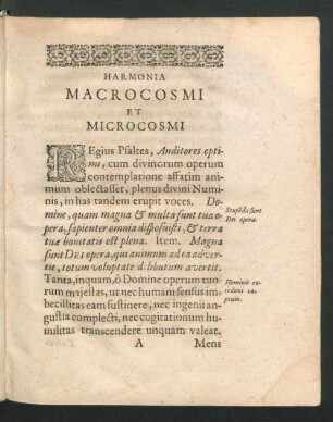 Harmonia Macrocosmi Et Microcosmi.