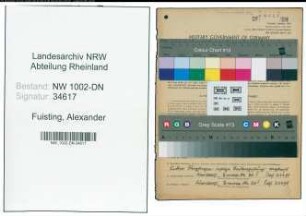 Entnazifizierung Alexander Fuisting, geb. 12.03.1886 (Kaufmann)