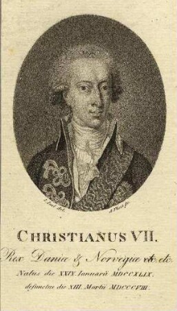 Bildnis von Christian VII. (1749-1808), König von Dänemark