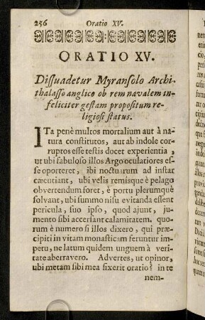 256-265, Oratio XV
