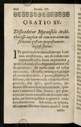 256-265, Oratio XV