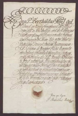 Salzburger Studienzeugnisse des Grafen Johann Nepomuk von Montfort.