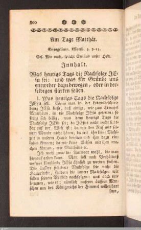 Am Tage Matthaei.